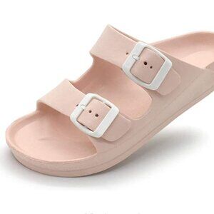 Women's Comfort Slides Double Buckle Adjustable